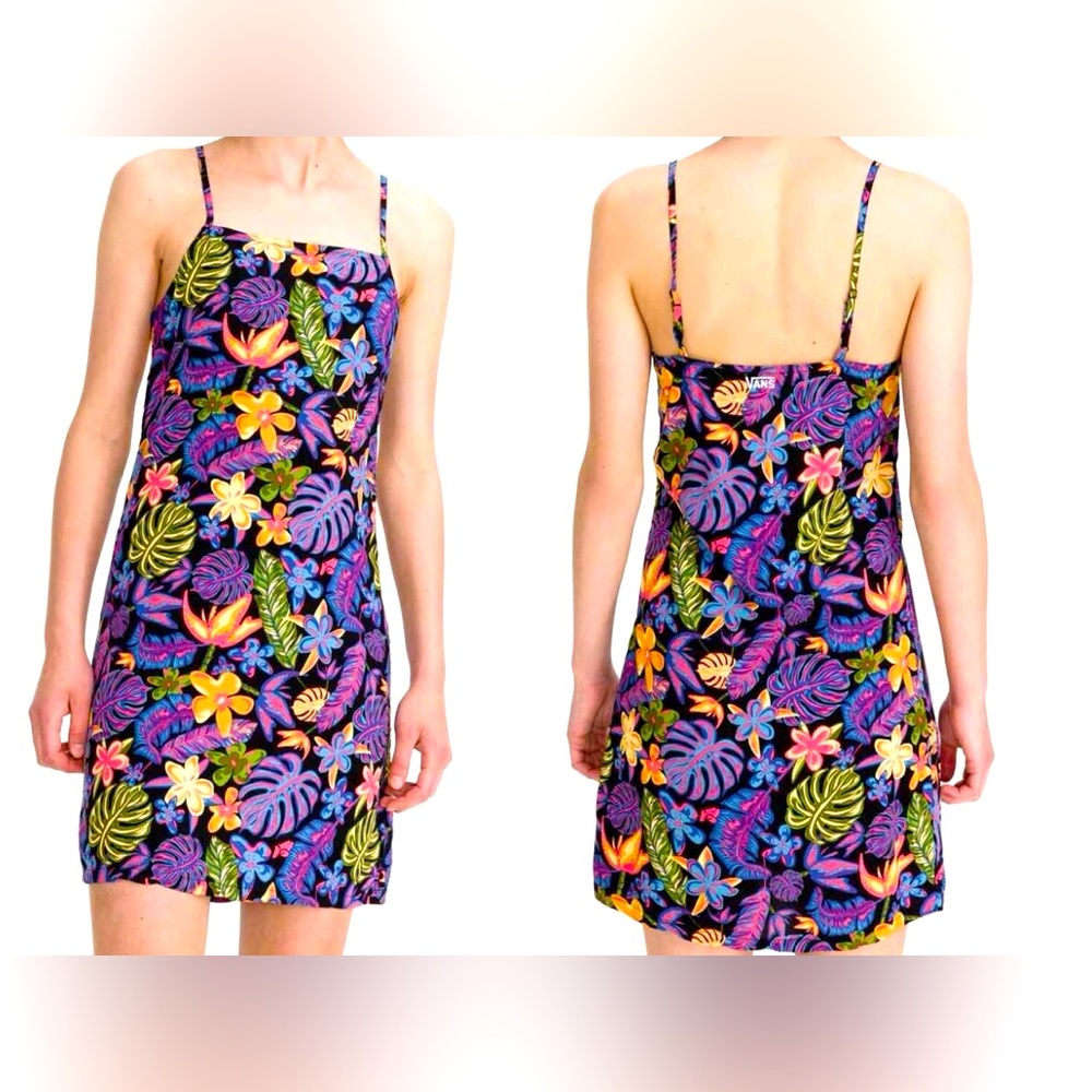 VANS Tropical Floral Women’s Sundress Multi Colored Size XS New With Tags